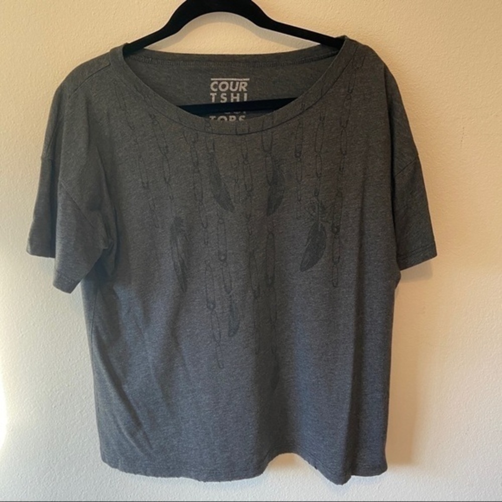 Courtship + Suitors Feather Graphic T-Shirt